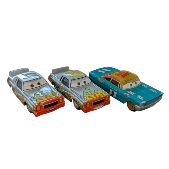 Disney Pixar Cars Diecast #17 Darrell Cartrip & #11 Mario Andretti Lot of 2 - Picture 1 of 13